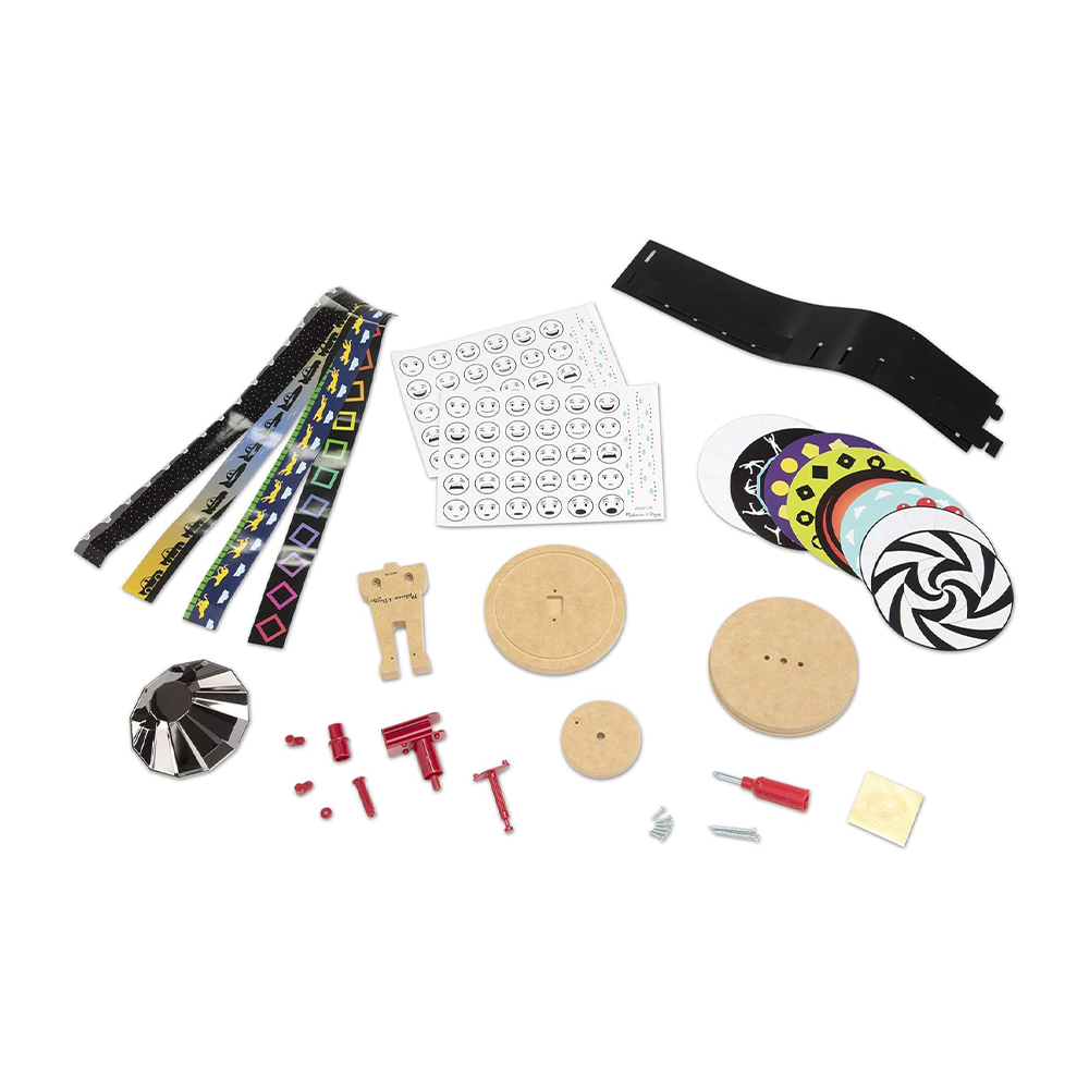 wooden optical illusion device